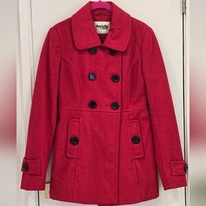 Charlotte Russe Red Short Peacoat, Chic & Classic